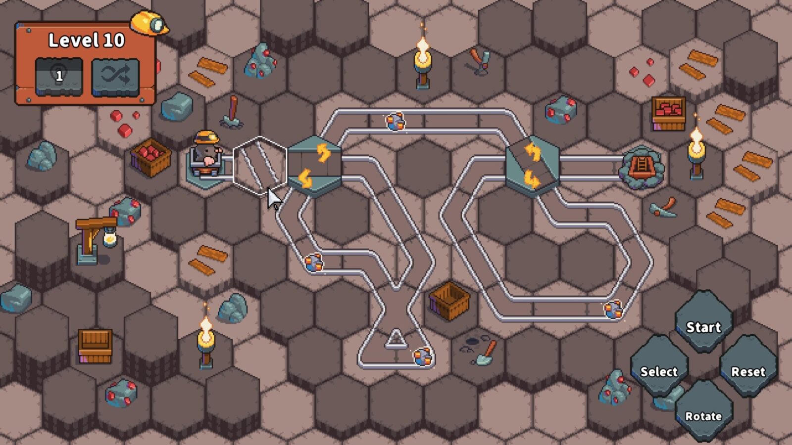 Mole Cart Mining 遊戲畫面1