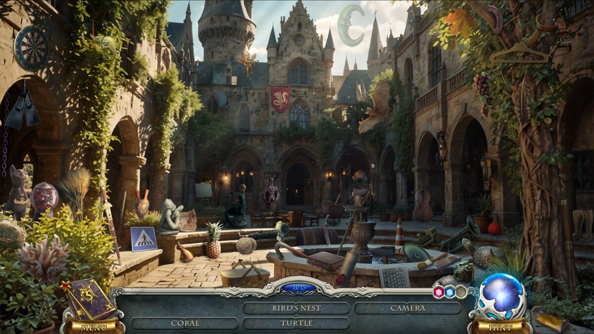 展示遊戲中另一個充滿魔法書與儀器場景的華麗畫面