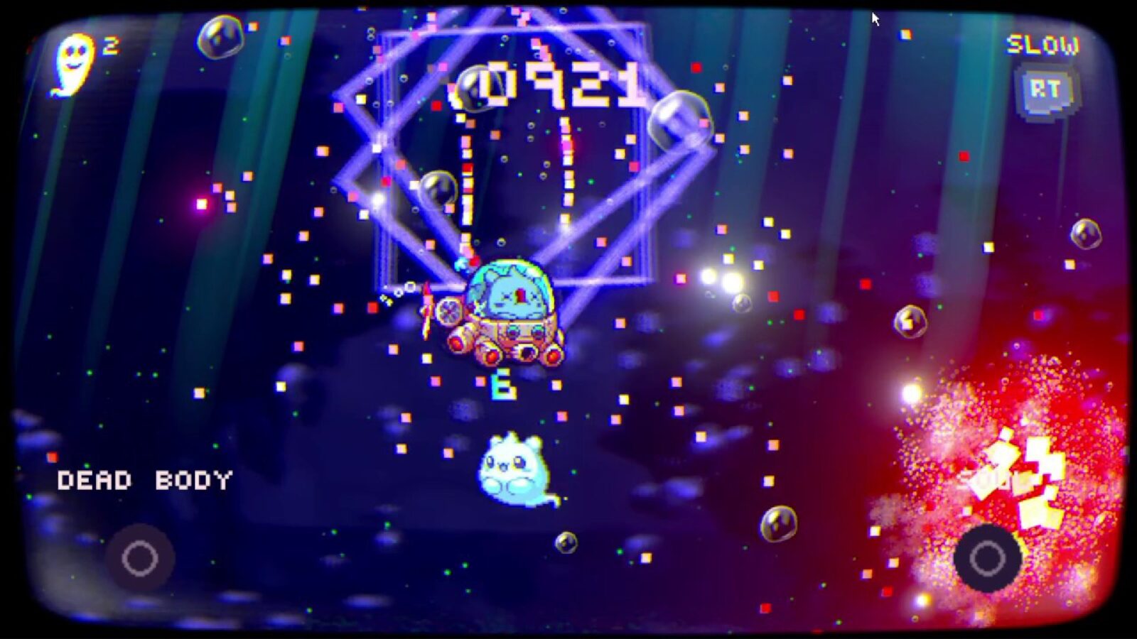 Captain Puff MacFly 遊戲中廣闊的太空戰場景