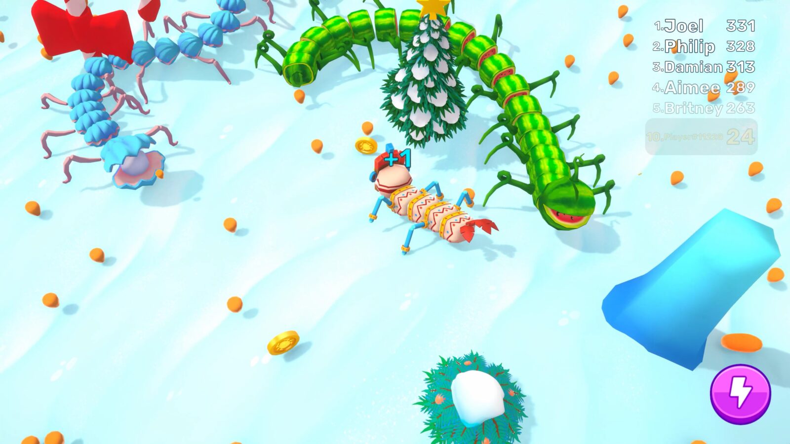 Little Legs 遊戲內培養與選擇介面示意圖