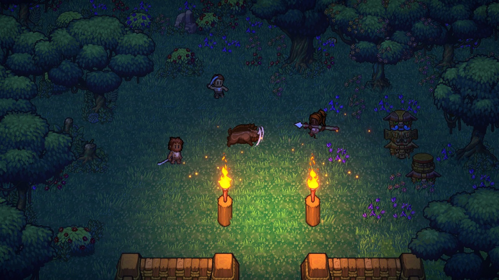 玩家在風景優美的海邊懸崖進行建造