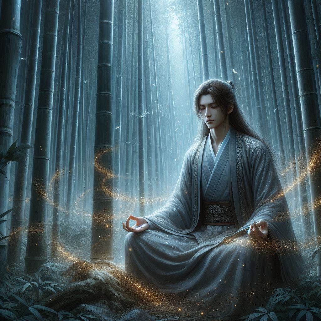 頂級氣運悄悄修煉千年韓絕悄悄修煉意境圖：竹林獨自修行