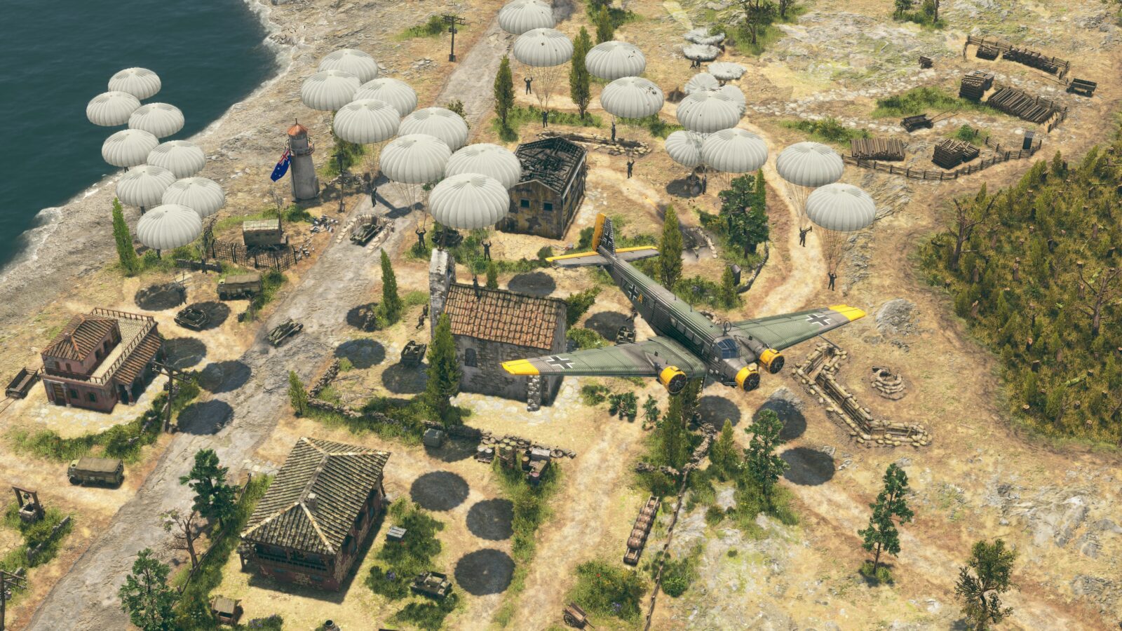 Sudden Strike 5 戰場空中支援畫面