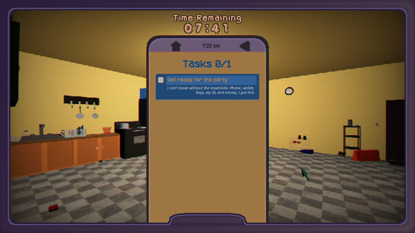 從遊戲內視角望向公寓玄關，營造出寬敞且細節豐富的空間感