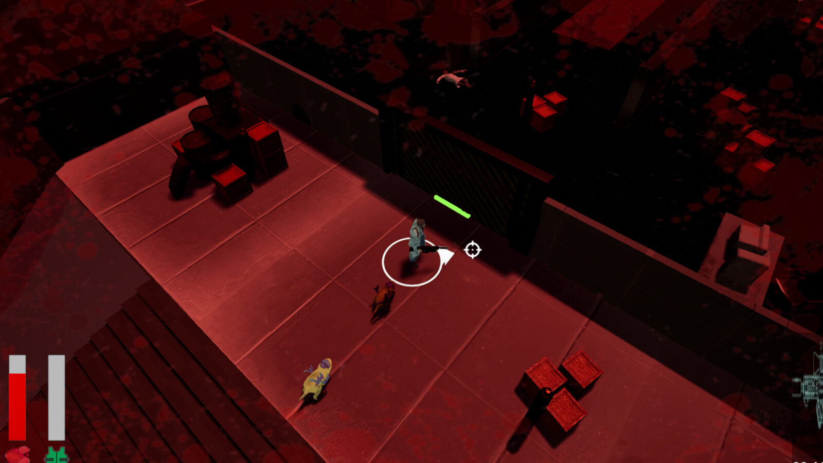 SporeWar: RotRising 俯視角戰鬥與環境破壞畫面