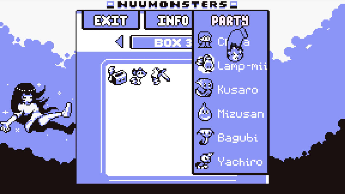 Nuumonsters 遊戲截圖四：生物收集與圖鑑介面