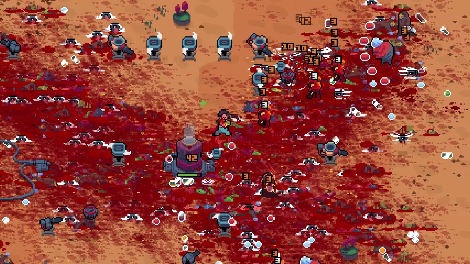 Obliterator-X 激烈的戰鬥畫面與多樣化敵軍