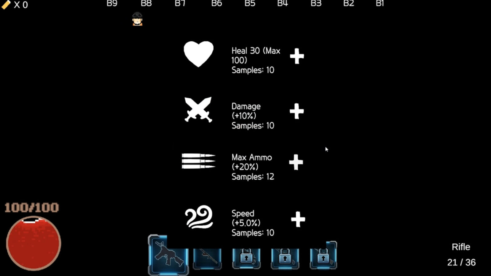 Minus Nine 遊戲截圖,展示玩家在寬闊區域與多種殭屍周旋的戰術場景