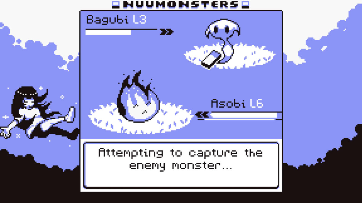 Nuumonsters 遊戲截圖一：城鎮場景與NPC對話