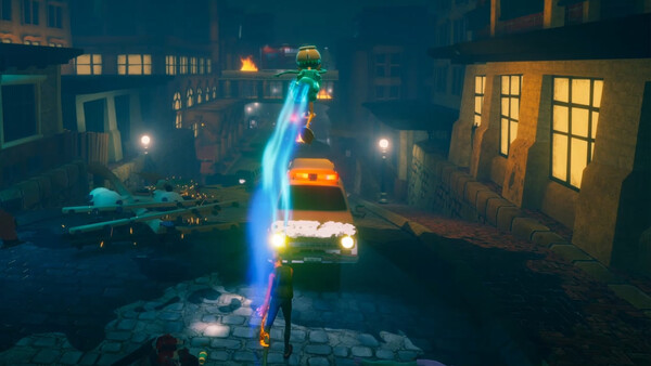 Strange Brew 遊戲截圖 - 色彩繽紛的遊樂場風格場景