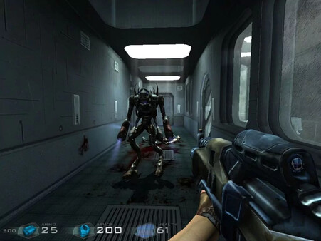 Kreed: Battle for Savitar 遊戲截圖，展示室內場景與武器