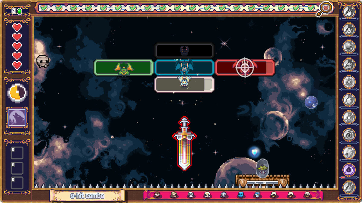 《Brick By Brick》遊戲後期關卡，畫面充滿各種技能特效與夥伴