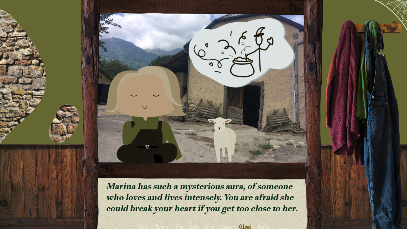 Sheep & Love 遊戲截圖,寧靜的鄉村夜晚場景