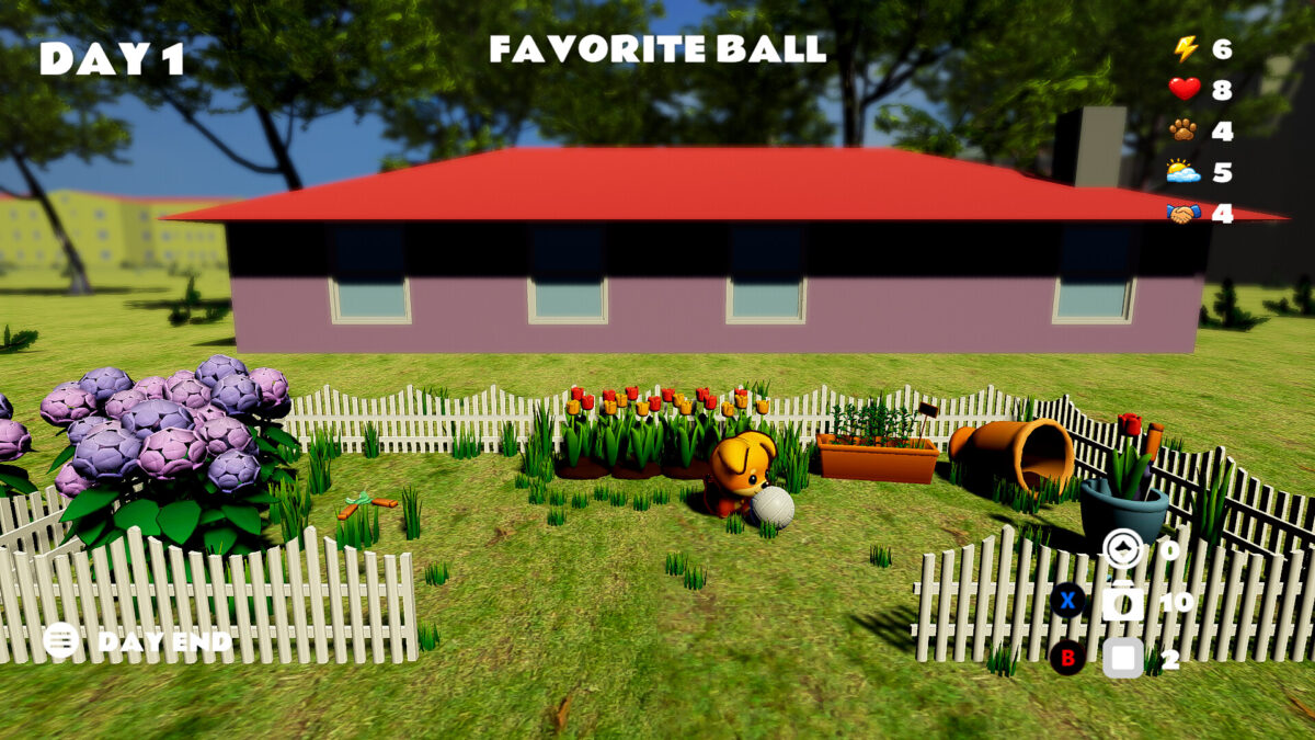 Puppe Yerde 遊戲截圖：寧靜的花園場景