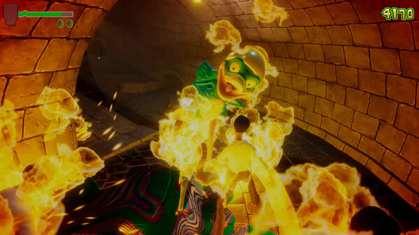 Strange Brew 遊戲截圖 - 鴨子主角在都市中逃跑