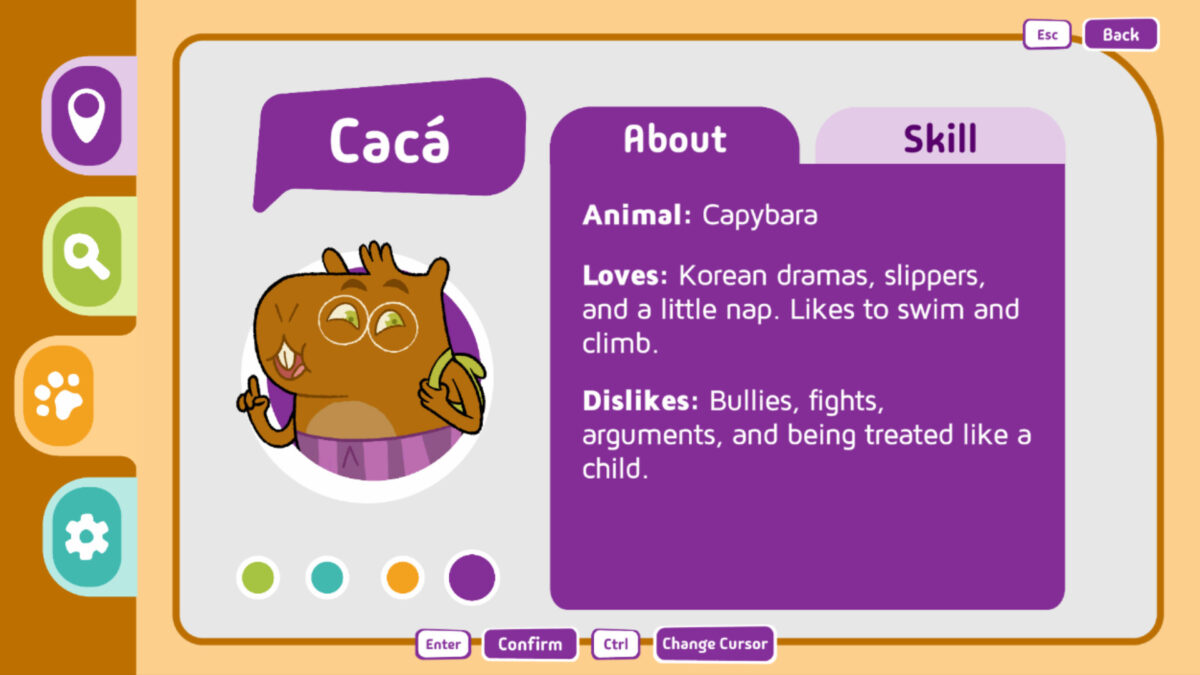 遊戲內色彩繽紛的校園場景與動物角色