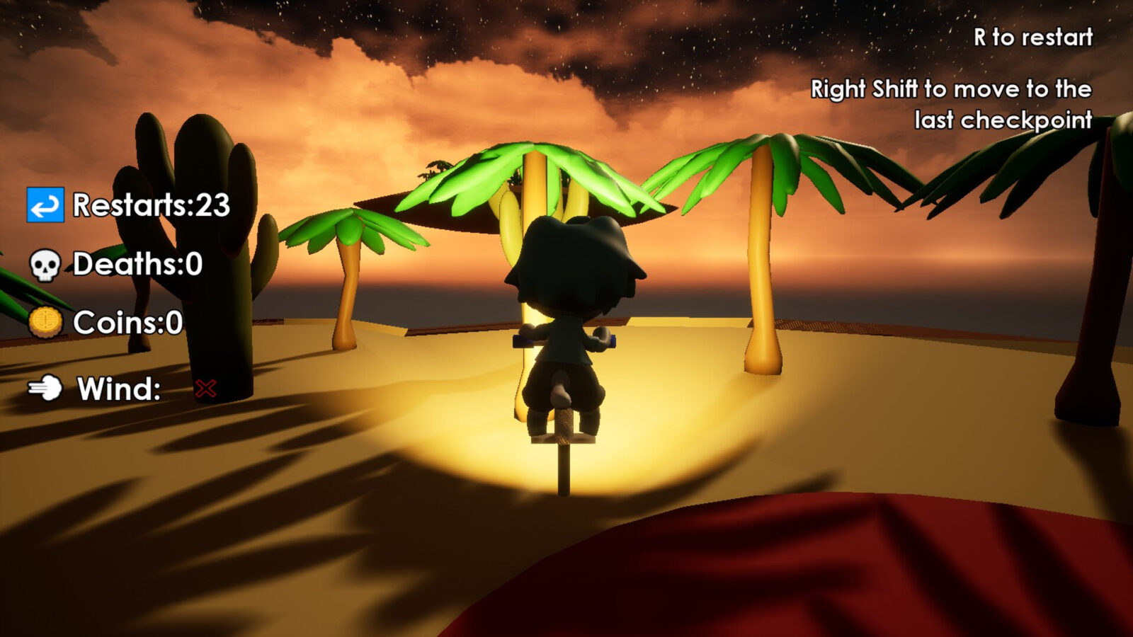 遊戲關卡截圖，展示角色在結構複雜的3D平台上前進