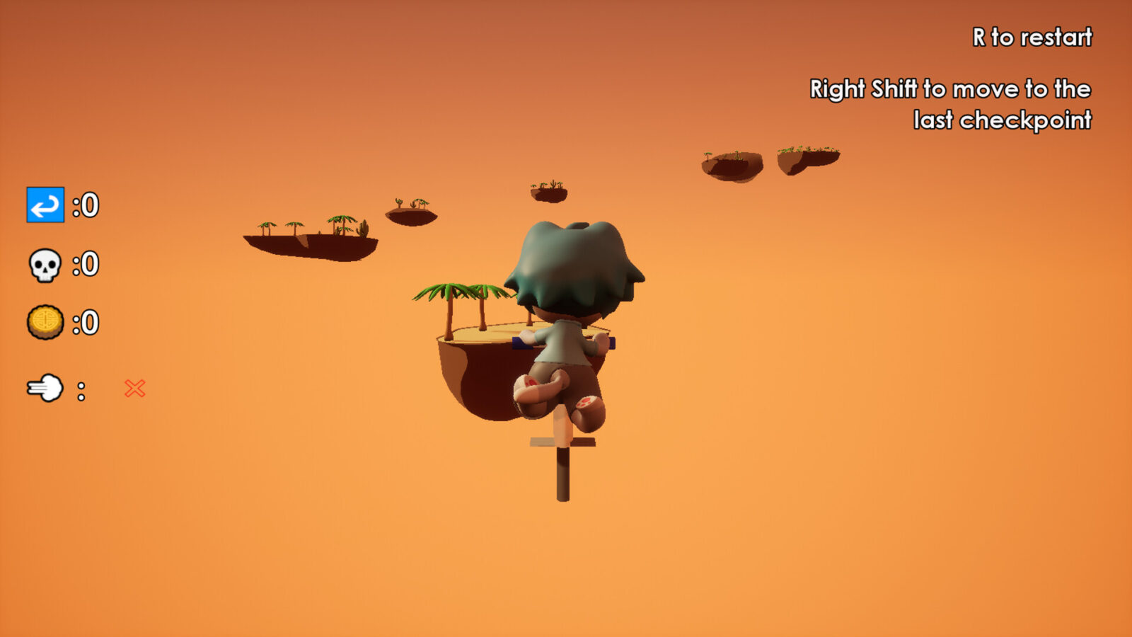 另一張遊戲實際遊玩畫面，角色在充滿幾何形狀的明亮關卡中