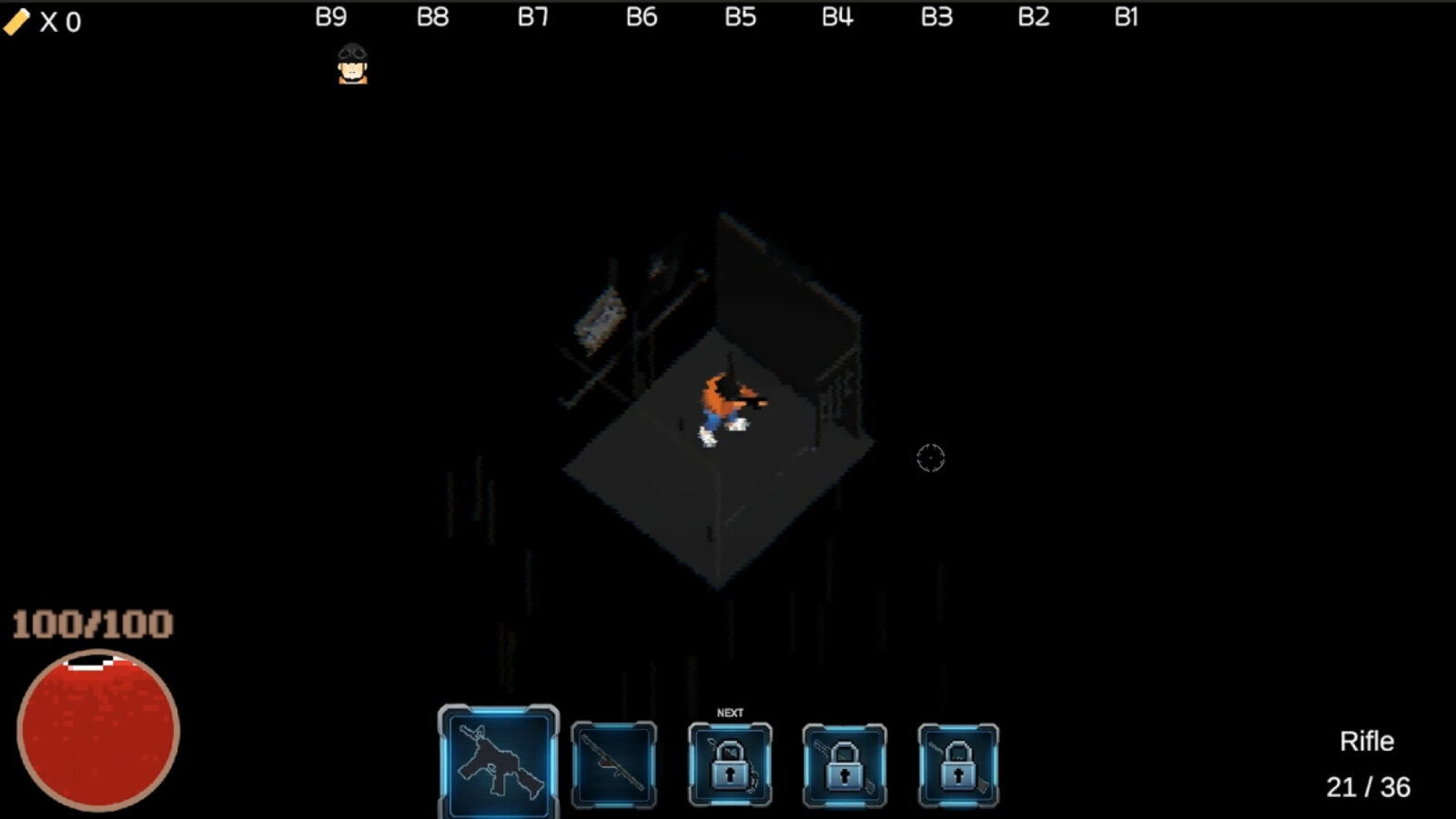 Minus Nine 遊戲截圖,展示新敵人「快速殭屍」衝鋒攻擊玩家的瞬間