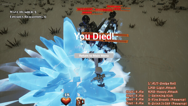 Alebound 遊戲截圖：展示遊戲後期高難度波次