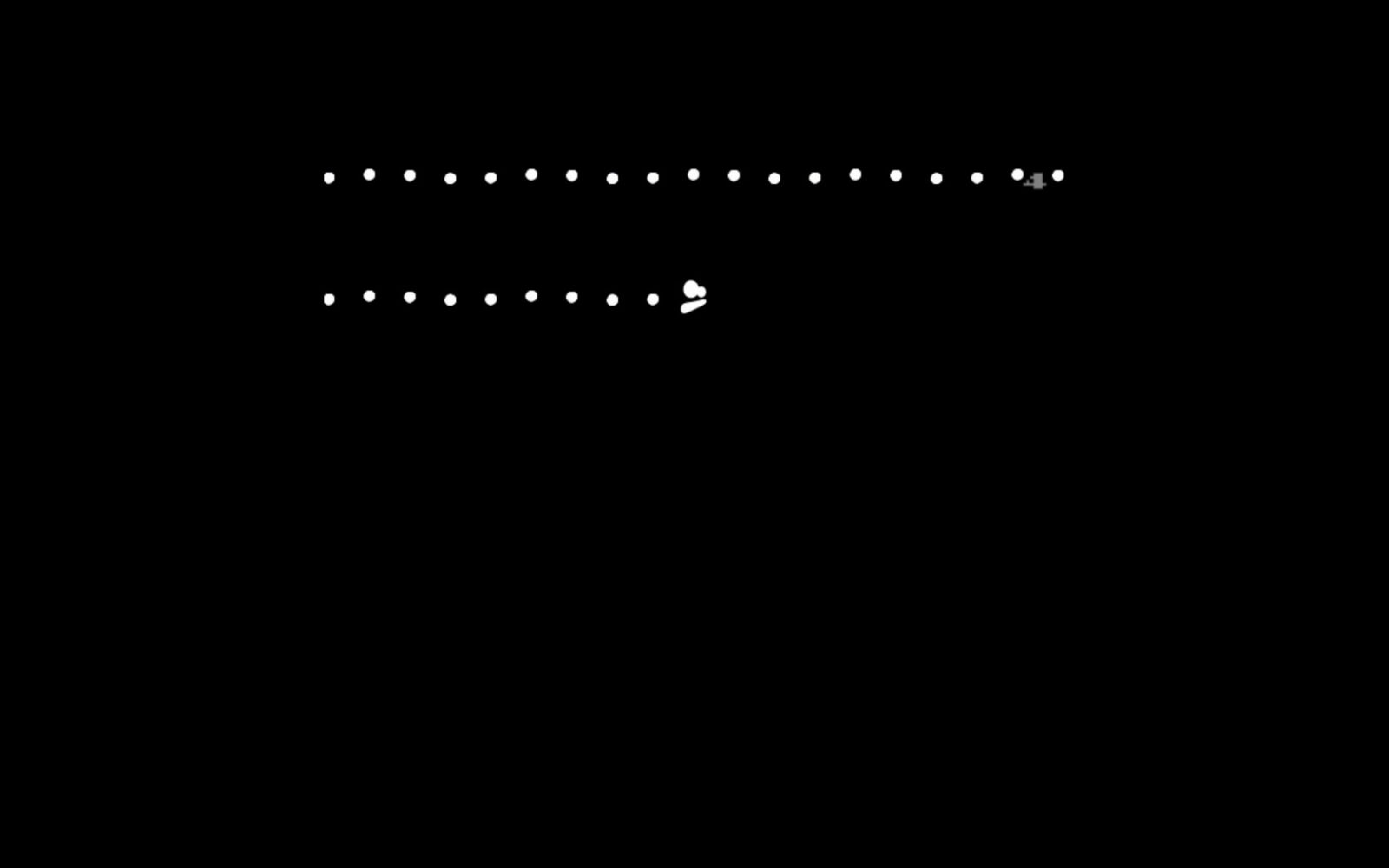 Dude in the Dark 遊戲截圖,展示一個充滿尖刺陷阱與複雜路徑的高難度場景