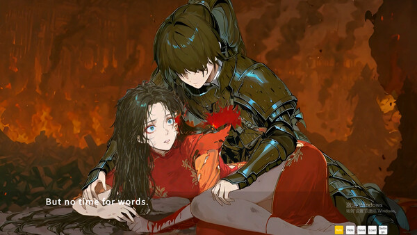 《焚鸾：誤紅妝》遊戲內對話與場景畫面