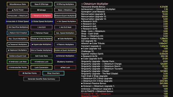Synergism 遊戲美術風格與介面設計