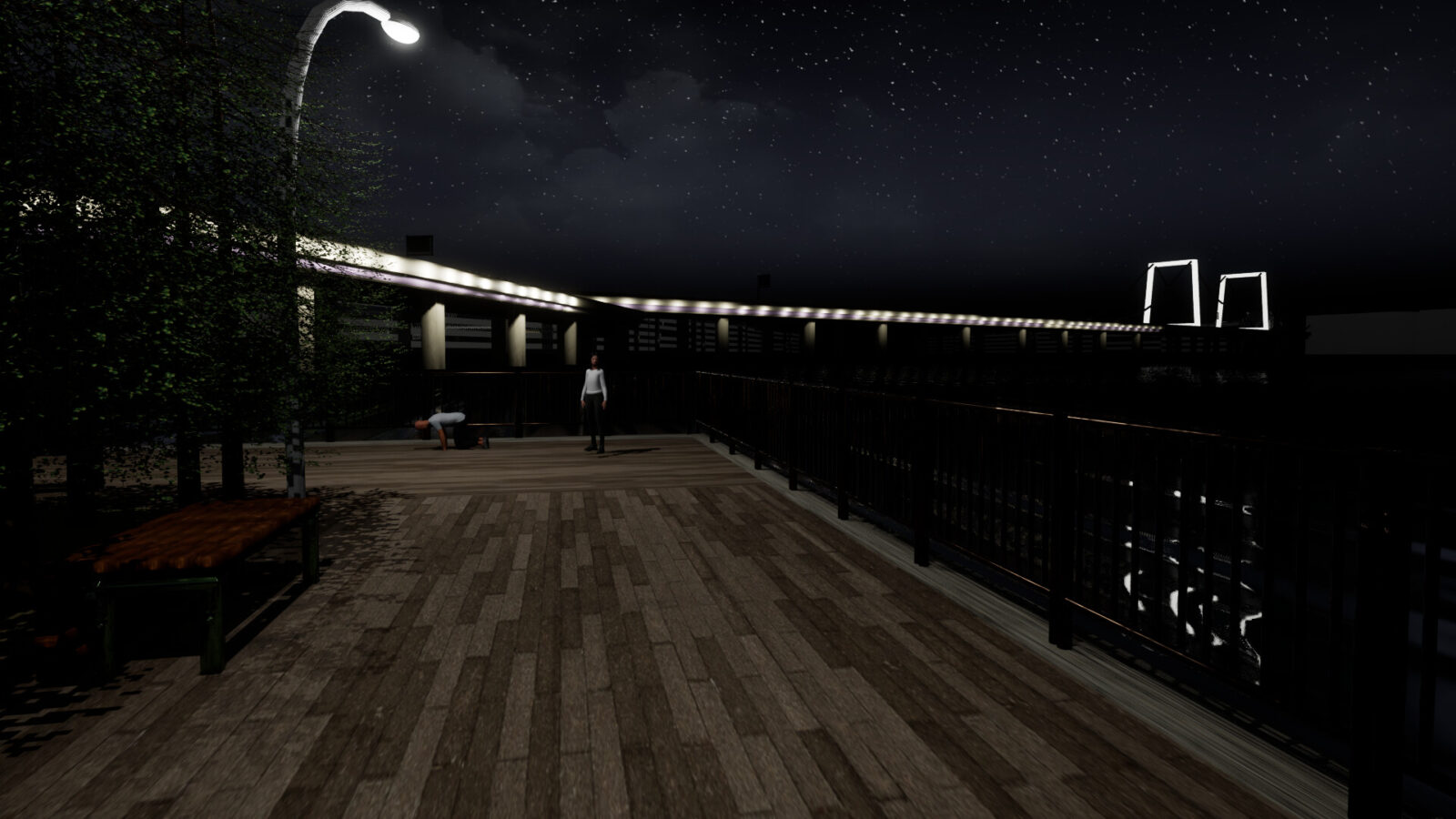 另一張遊戲內場景，光線與氣氛塑造出懸疑感