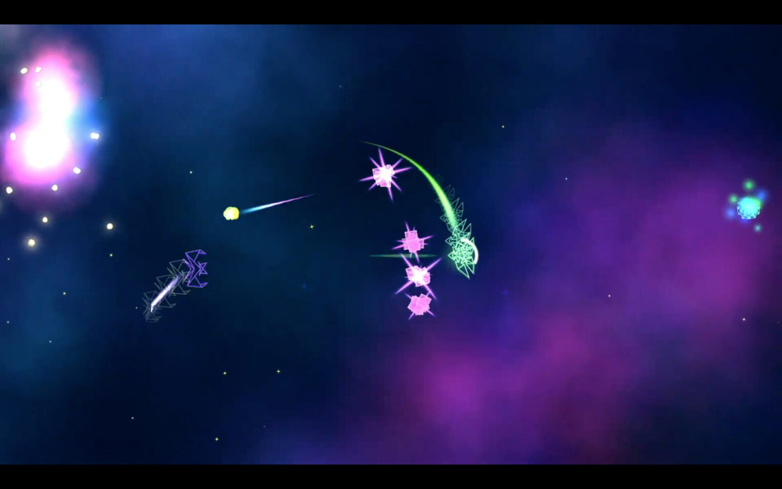 Astrogeo 遊戲截圖，展示升級選單與遊戲 UI 介面