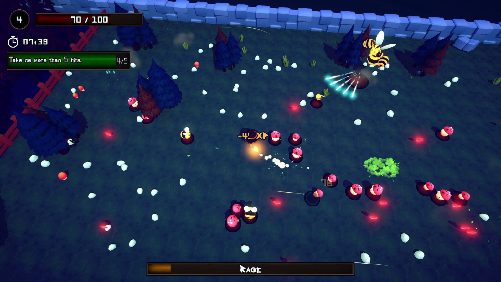 《Behold the Horde》遊戲截圖,高處俯瞰角色在複雜地形中戰鬥