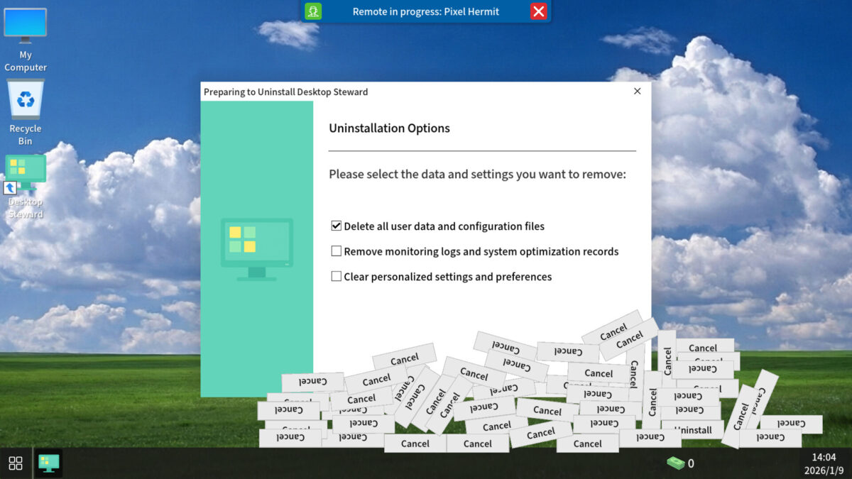 Uninstall Simulator 遊戲截圖 - 工作管理員