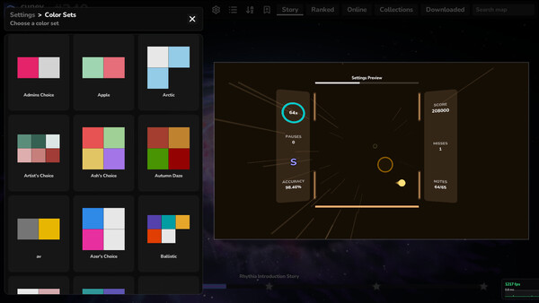 Rhythia 遊戲截圖,展示多人連線遊玩的遊戲畫面