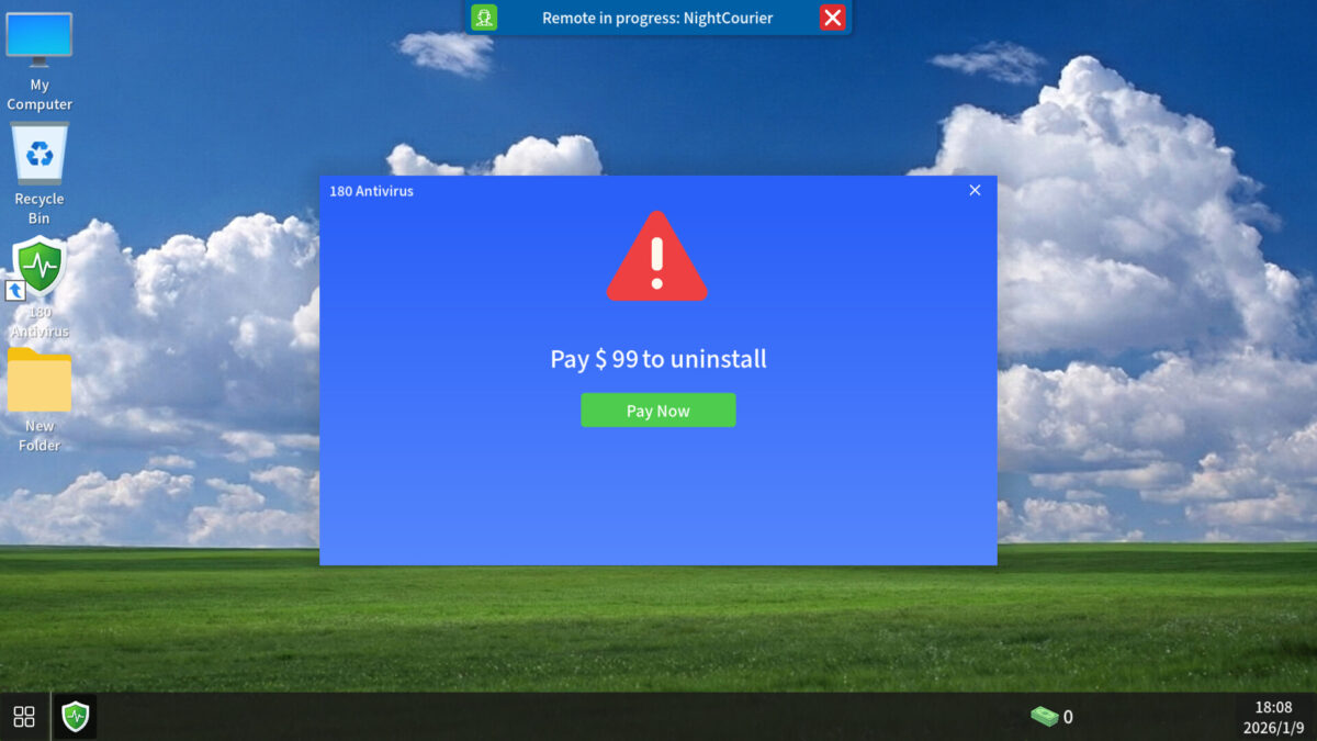 Uninstall Simulator 遊戲截圖 - 登錄檔編輯器