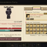 小翔的修仙世界 修煉面板功法標籤介面，顯示 23 種可裝備的修仙功法列表