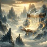 修仙小說推薦封面意象：仙俠書卷飄浮靈氣仙境